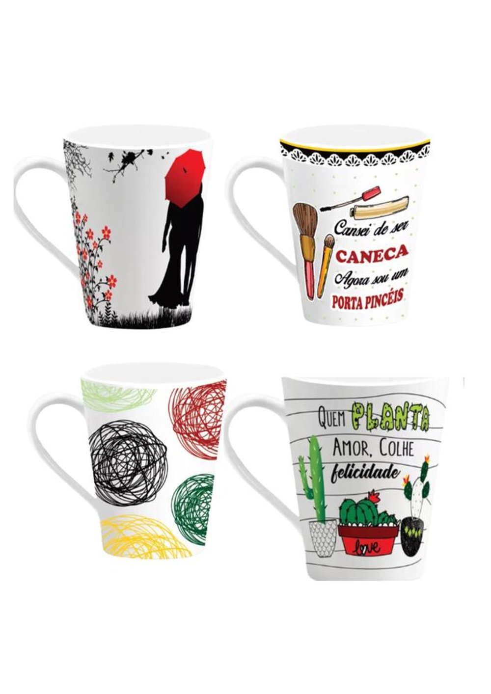 Caneca De Porcelana Variedades Premium 290ml - Terramada