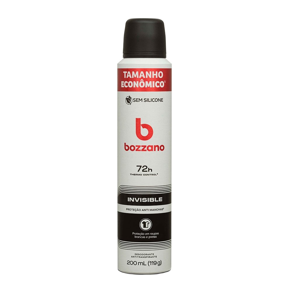 Desodorante Bozzano Aerossol Invisible Tamanho Econômico 200ml