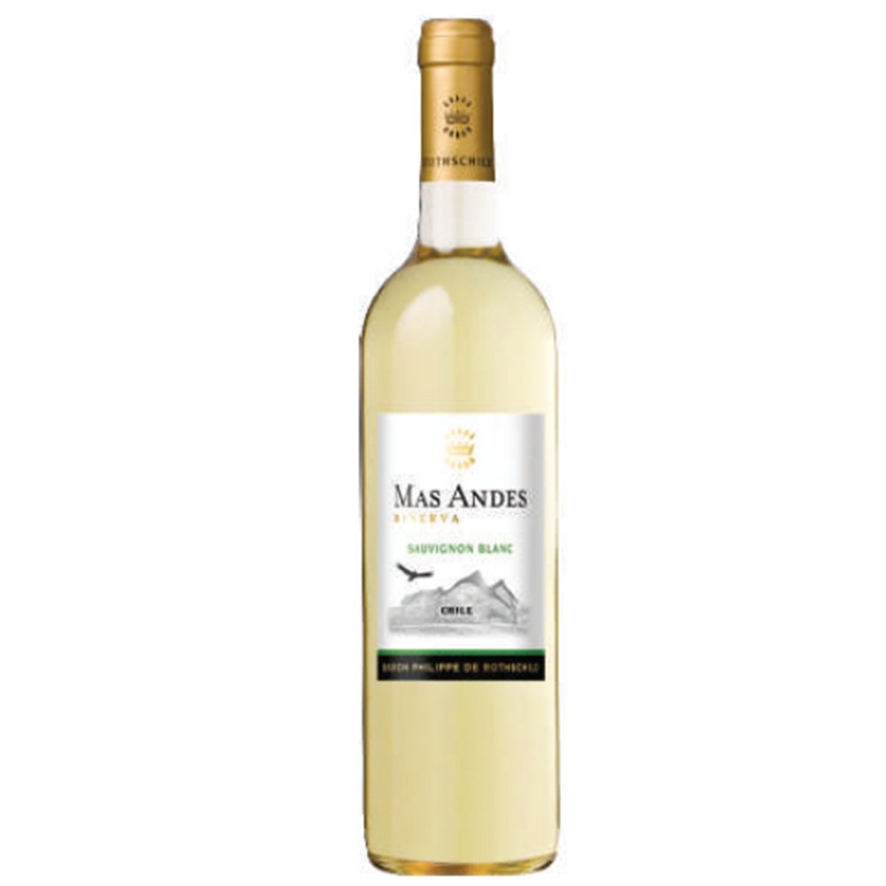 Vinho Fino Branco Seco Sauvignon Blanc Reserva - Marca : Mas Andes