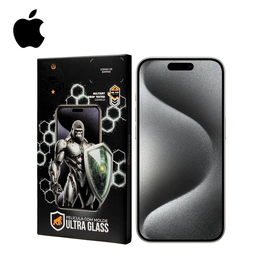 Película Ultra Glass Para Iphone 15 Pro Max - Preta