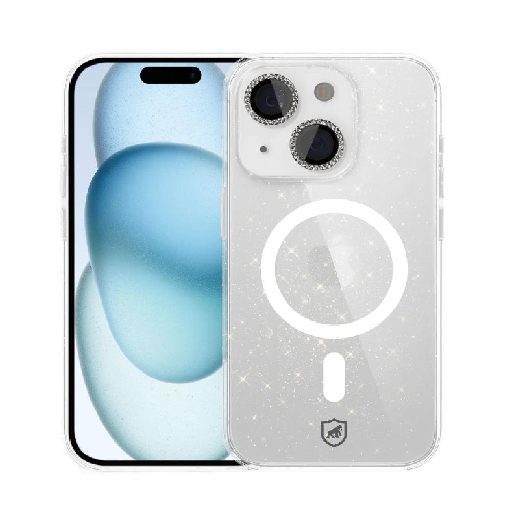Capa Magsafe Glitter + Lente Glitter Para Iphone 14 Pro Max