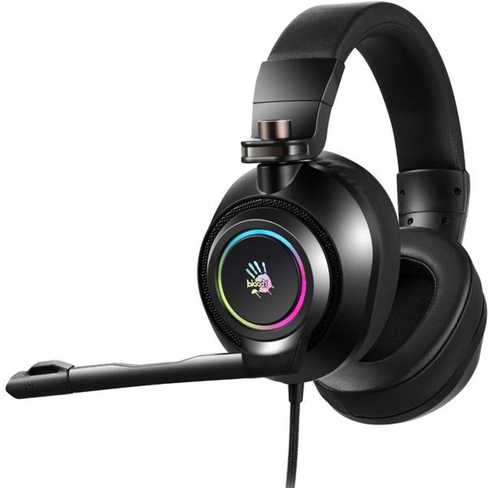 Headset Gamer USB 7.1 Bloody G580 RGB Com Microfone Preto