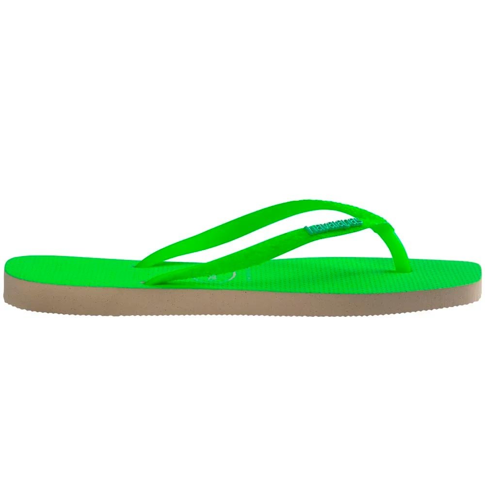 Havaianas Slim Square Glitter Neon 1496 Bege Verde 33-42 com 12 Pares