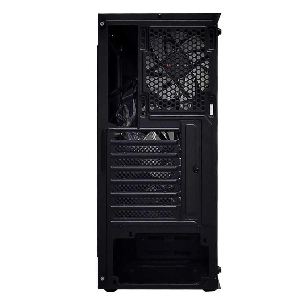 Gabinete Hermes Gamer ATX Sem Fonte - HE19A-M Primetek C/ 4 Fans RGB Preto