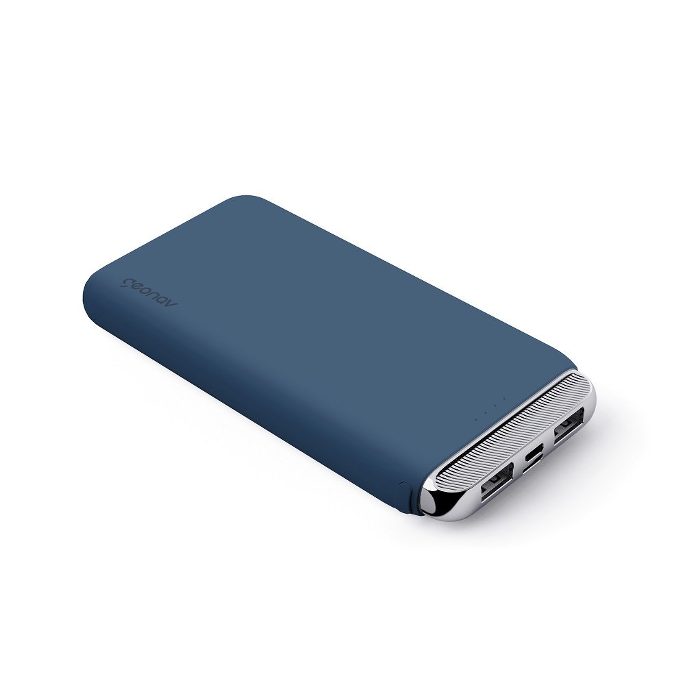 Carregador Usb Portatil 12000mah, Azul Marinho, Pb12kmb, Geonav