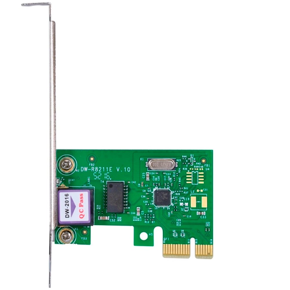 Placa De Rede 10/100/1000 Pci-e Prv1000e Com Suporte Low Profile