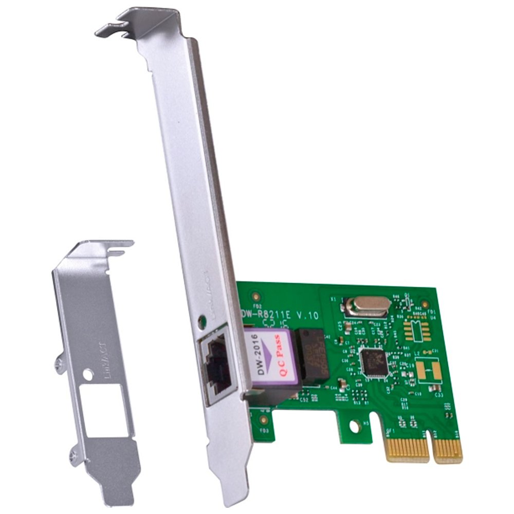 Placa De Rede 10/100/1000 Pci-e Prv1000e Com Suporte Low Profile