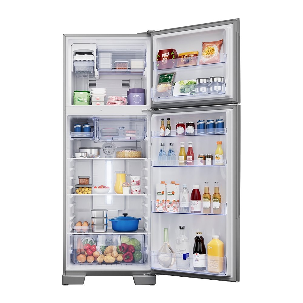 Geladeira/Refrigerador Panasonic 483 Litros NR-BT71PV4X - Frost Free, Inverter, A+++, Aço Escovado, 110V