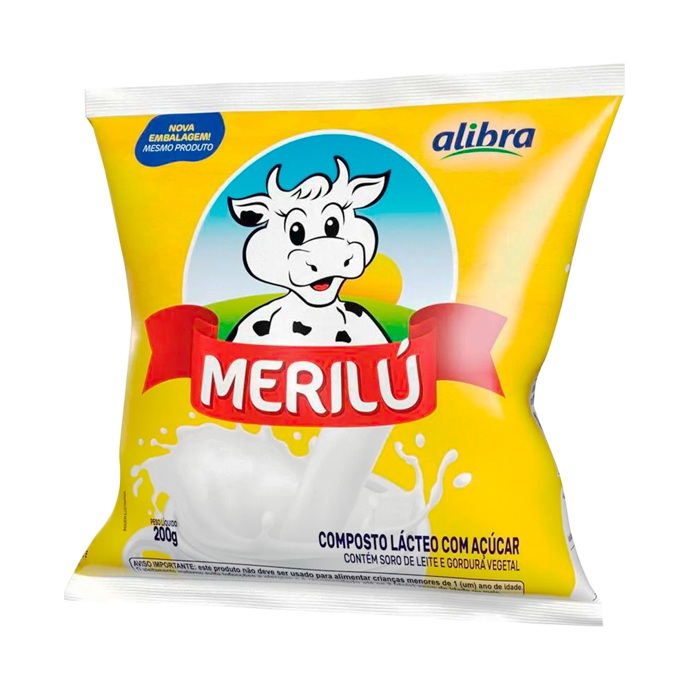 Composto Lácteo Merilú 200g - Embalagem com 50 Unidades