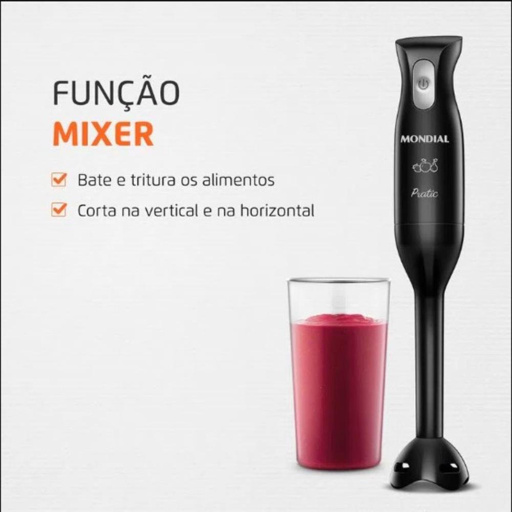 Mixer 2 Em 1 Pratic Mondial M-15-b 200w Preto 220v