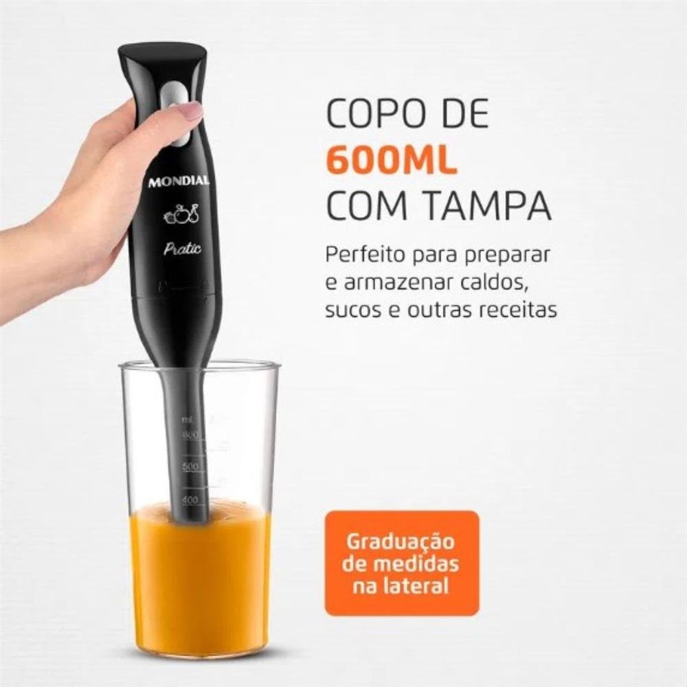 Mixer 2 Em 1 Pratic Mondial M-15-b 200w Preto 220v