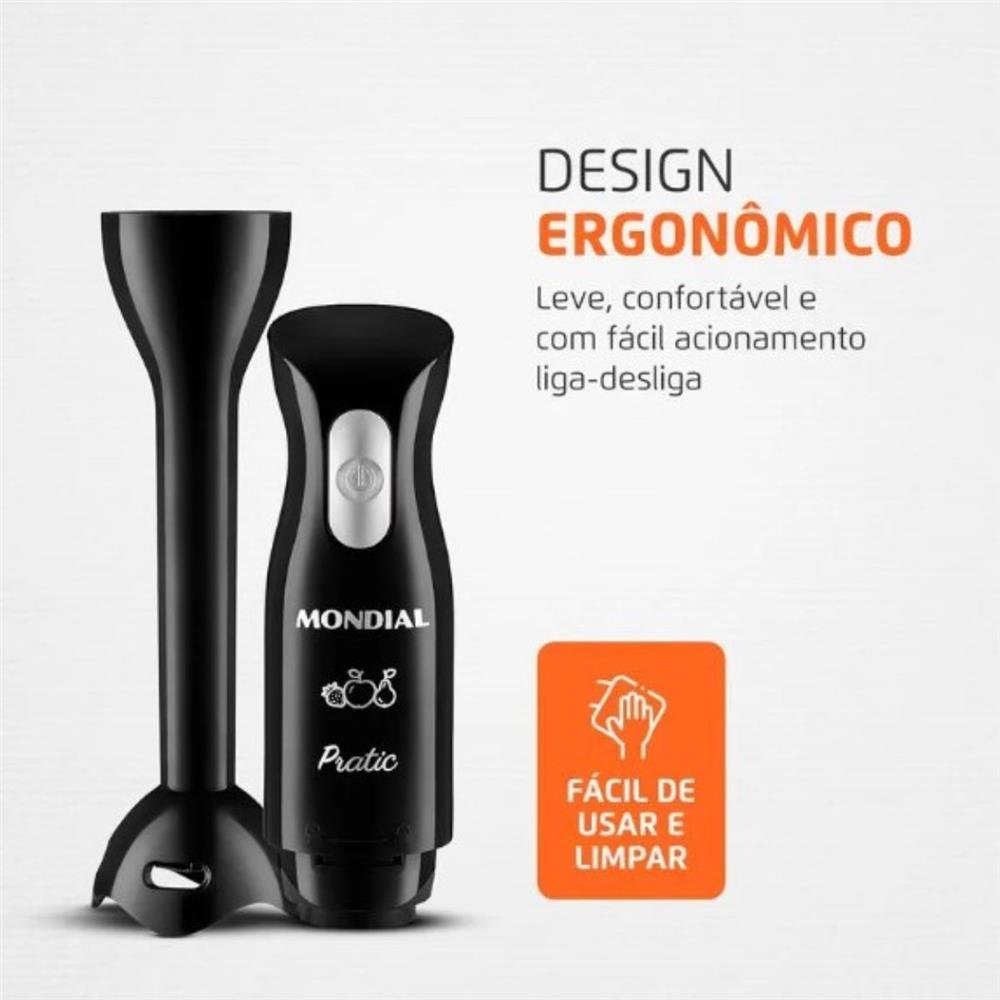 Mixer 2 Em 1 Pratic Mondial M-15-b 200w Preto 220v