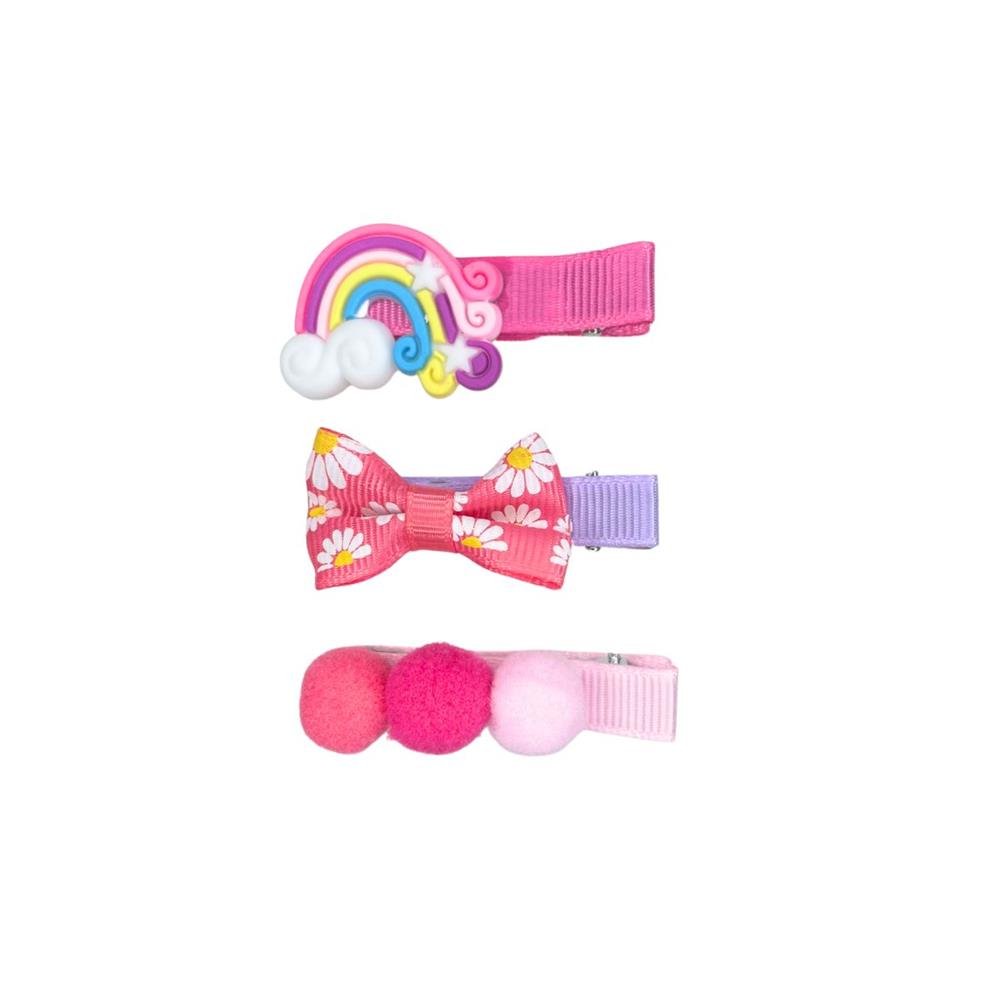 Kit Tic Tac Arco Iris/Laco/Pompom Infantil Com 12 Unidades