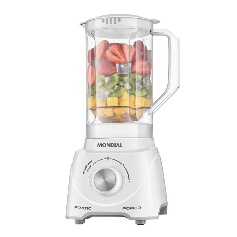 Liquidificador 550w 2,2l Mondial L-97-w Pratic Power Branco 220V