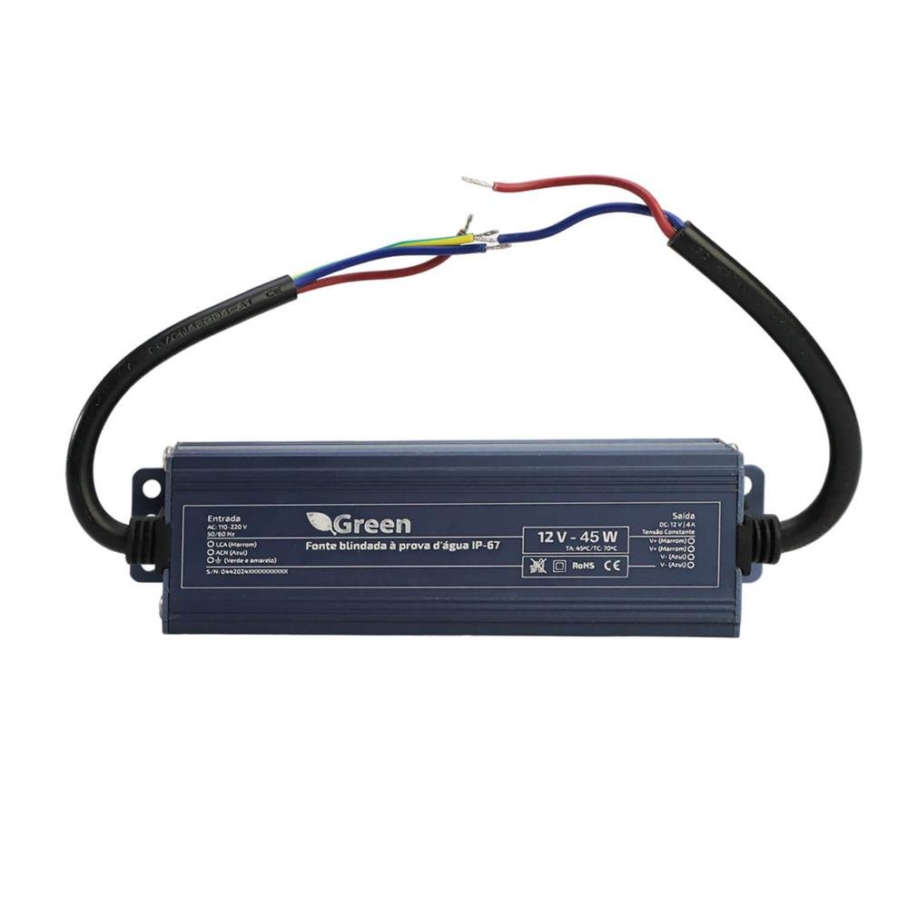Fonte Blindada A Prova D Agua - 12V 4a - 110/220v