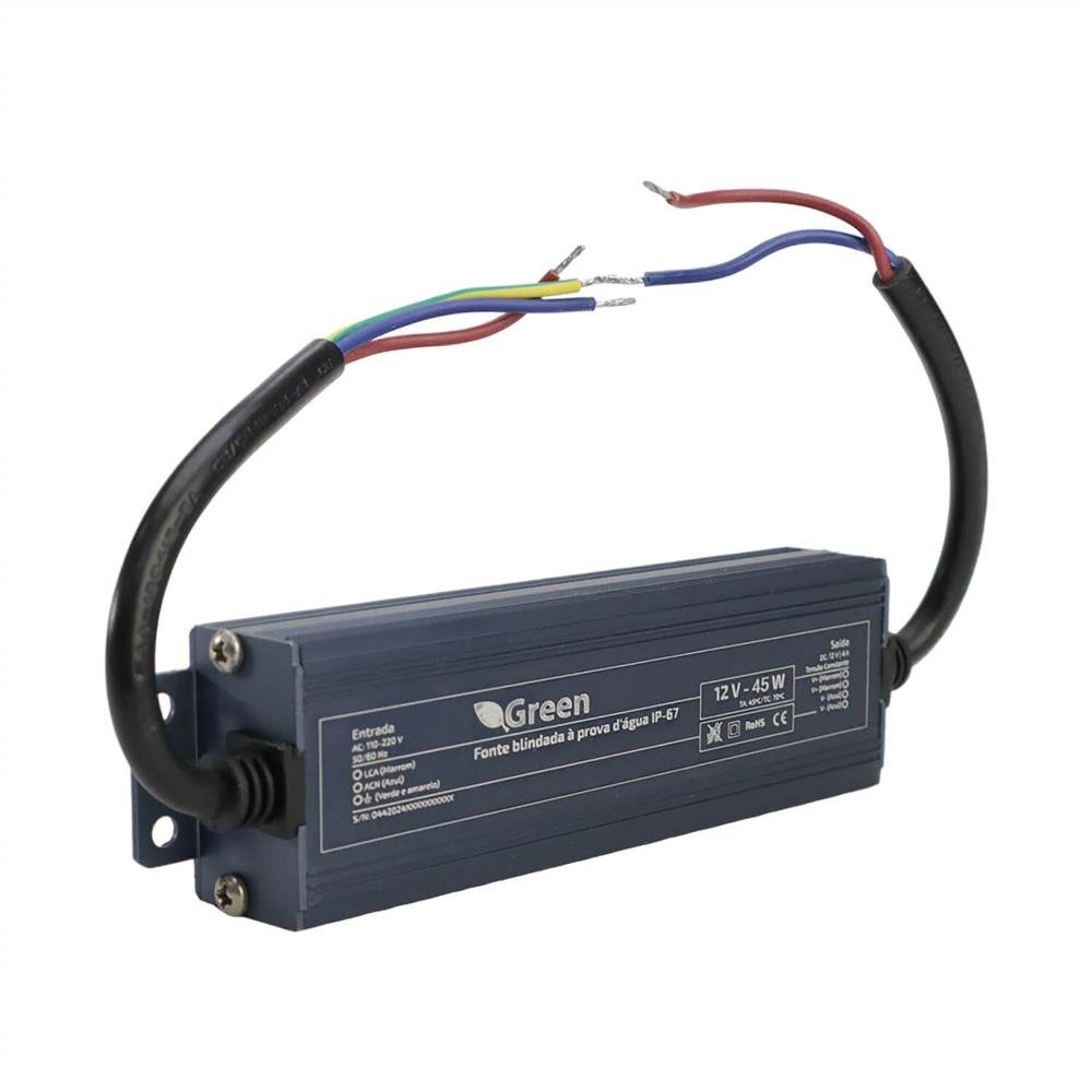 Fonte Blindada A Prova D Agua - 12V 4a - 110/220v