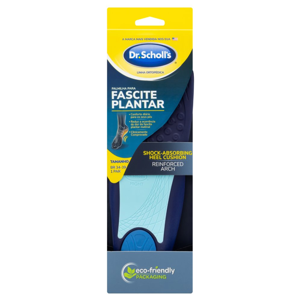 Palmilha Dr Scholls Para Fascite Plantar 34 A 39