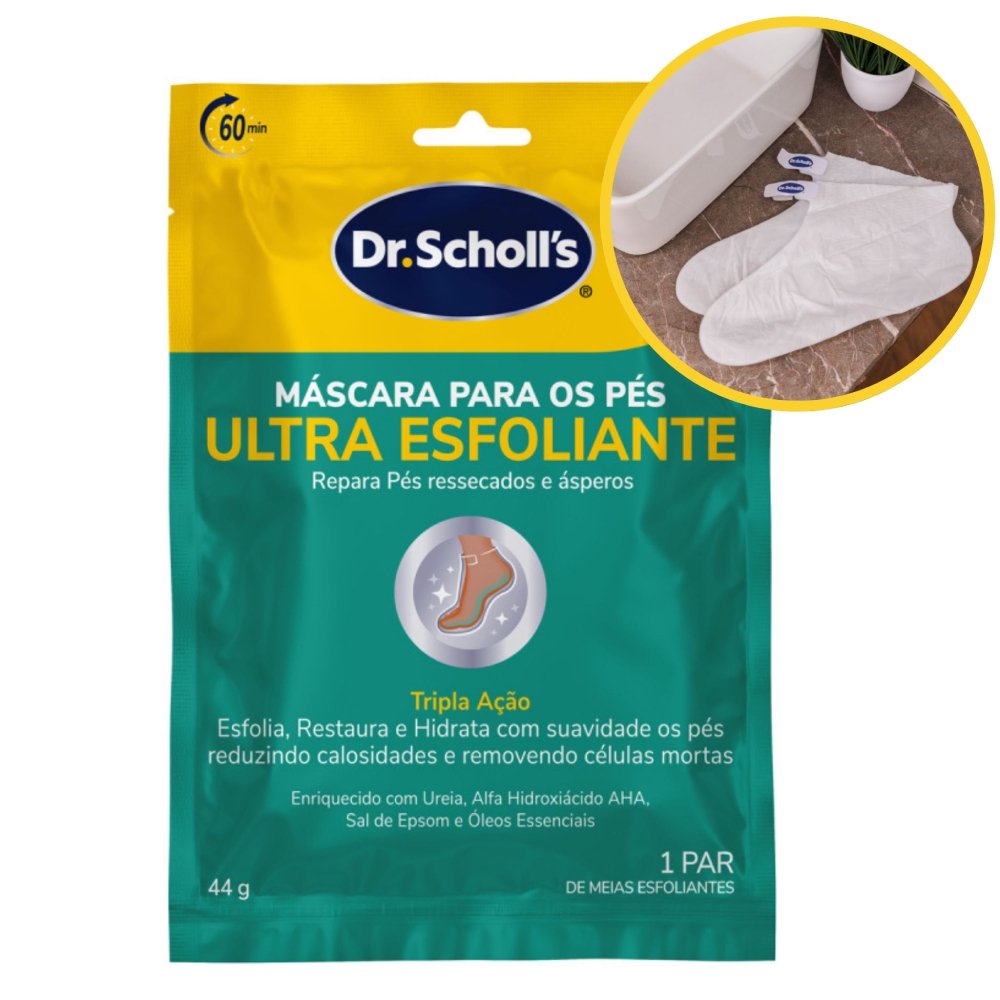 Máscara Para Os Pés Dr Scholls Ultra Esfoliante