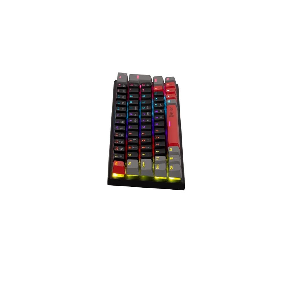 Teclado Mecanico Gamer New Hero Titan Mini 60%, RGB, Switch Blue, ABNT2, USB, Preto e Cinza