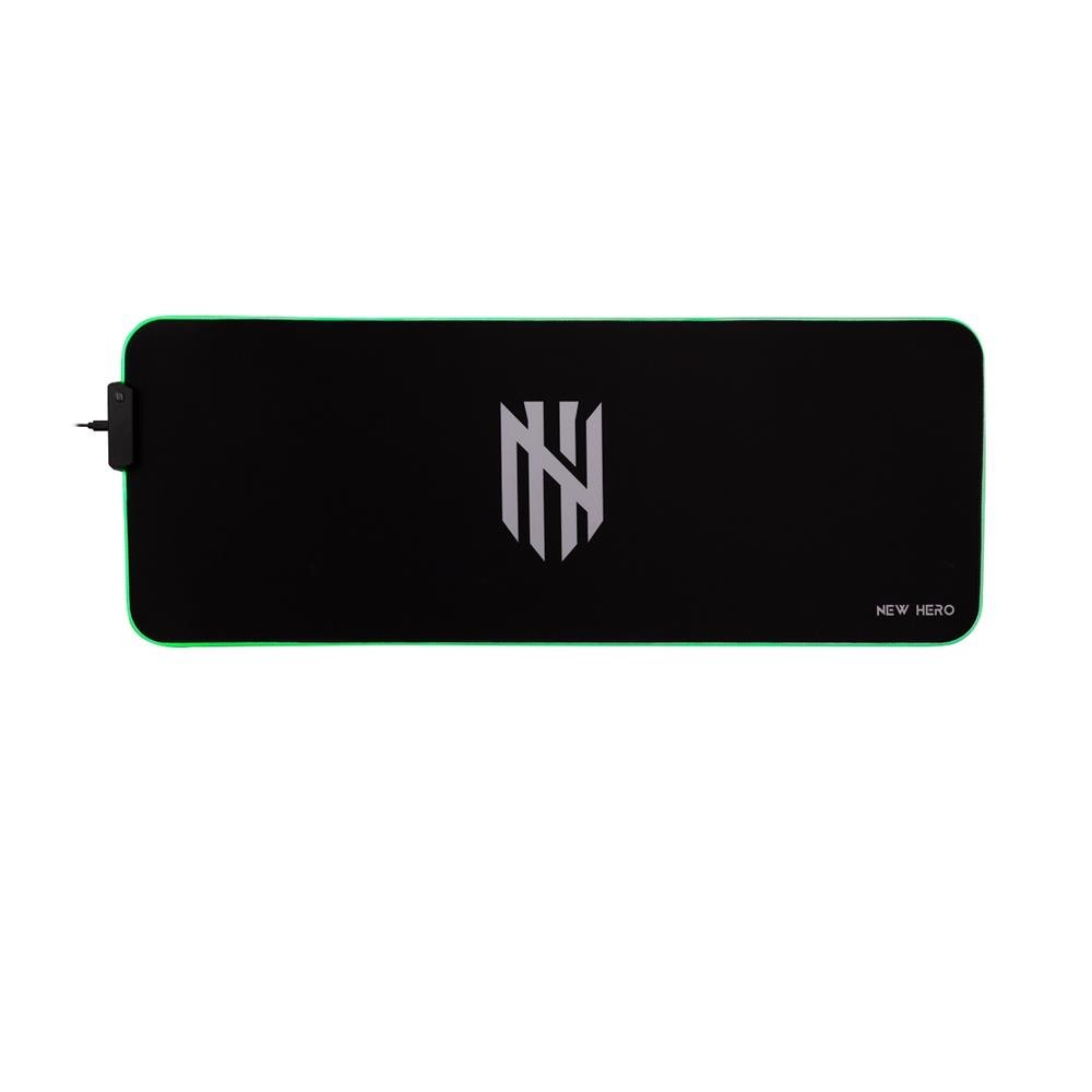Mousepad Gamer New Hero Rapid, RGB, Extra Grande, 80x30cm, Preto