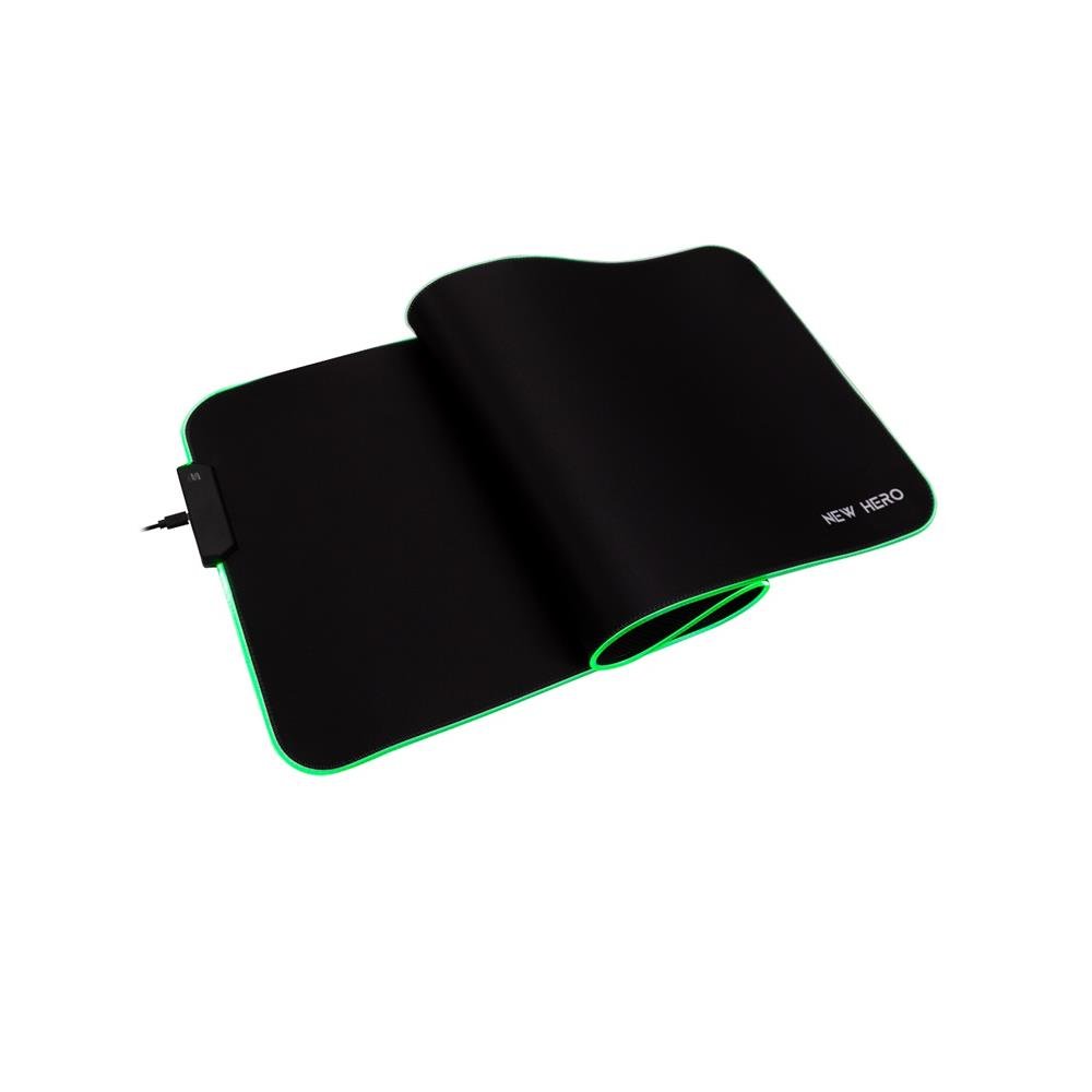 Mousepad Gamer New Hero Rapid, RGB, Extra Grande, 80x30cm, Preto