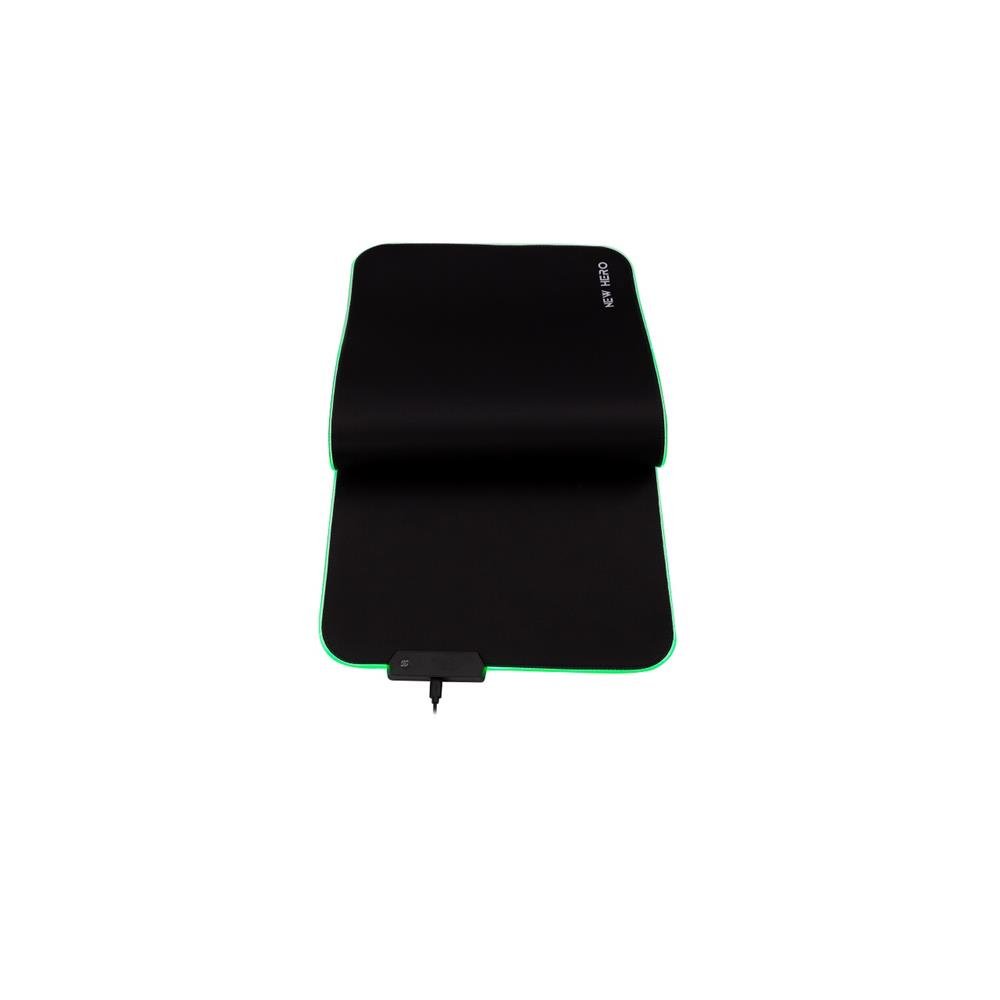 Mousepad Gamer New Hero Rapid, RGB, Extra Grande, 80x30cm, Preto