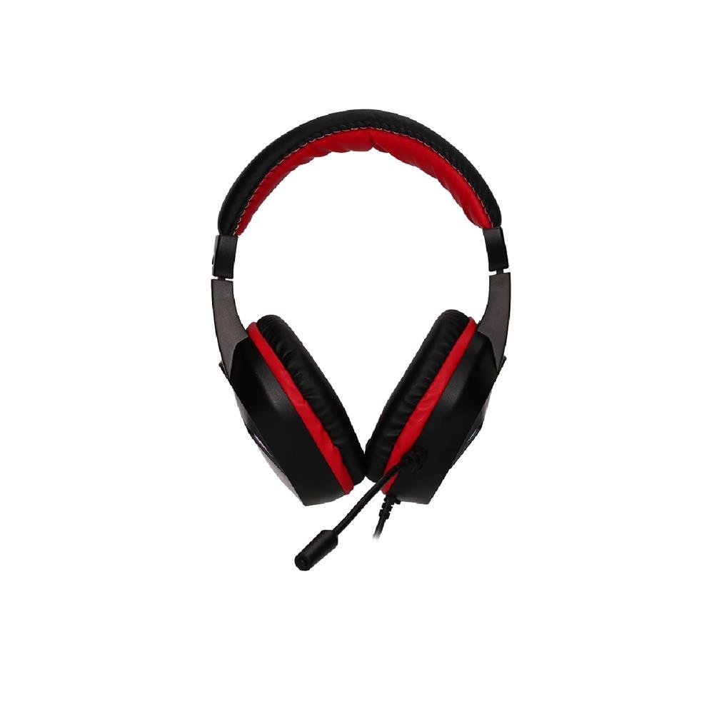 Headset Gamer New Hero Ultron, RGB, 3.5mm, Drivers de 40mm, Multiplas Plataformas, Preto e Vermelho