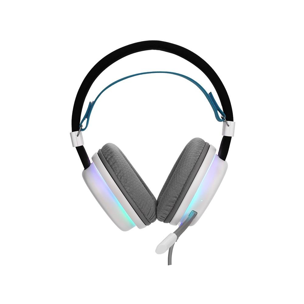 Headset Gamer New Hero Mage, RGB, 3.5mm, Drivers de 40mm, Multiplas Plataformas, Branco