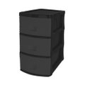 Gaveteiro Rattan Com 3 Gavetas Preto Forplast