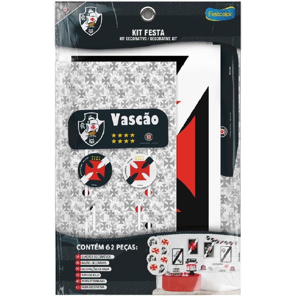 Kit Festa Vasco Da Gama - Embalagem com 1 unidade.