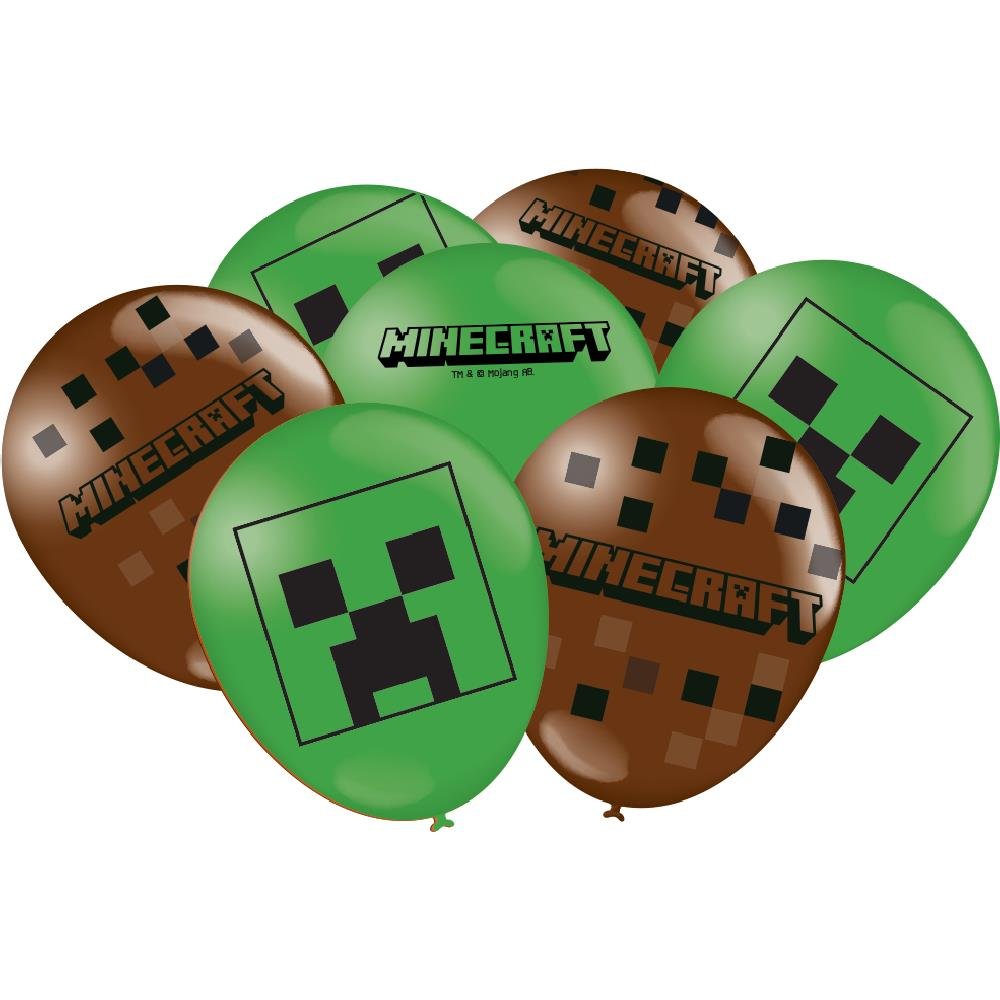 Balao Minecraft - Embalagem com 25 unidades.