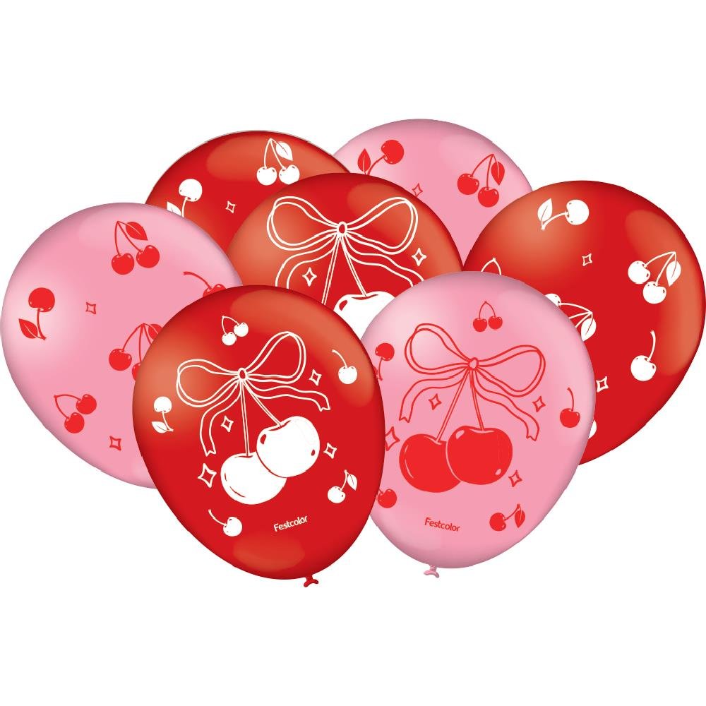 Balao Cereja - Embalagem com 25 unidades.