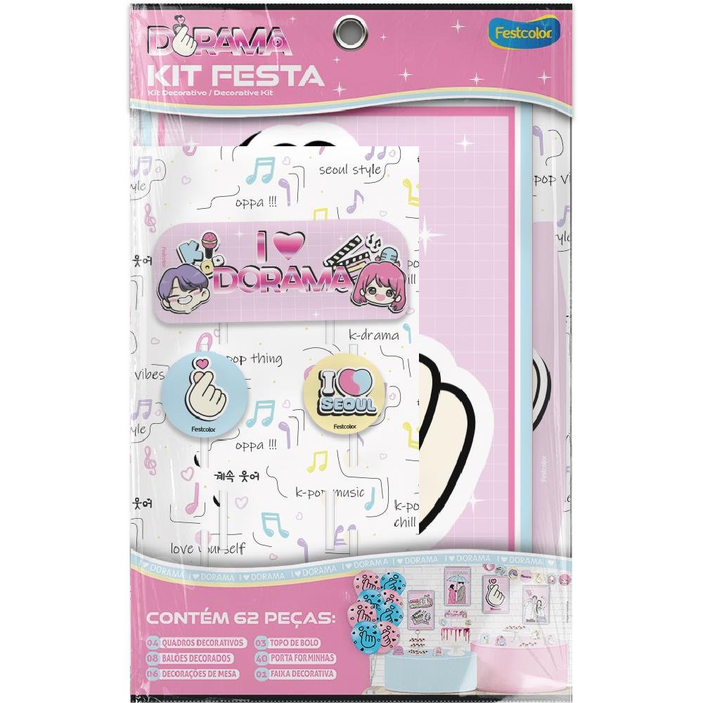 Kit Festa Dorama - Embalagem com 1 unidade.