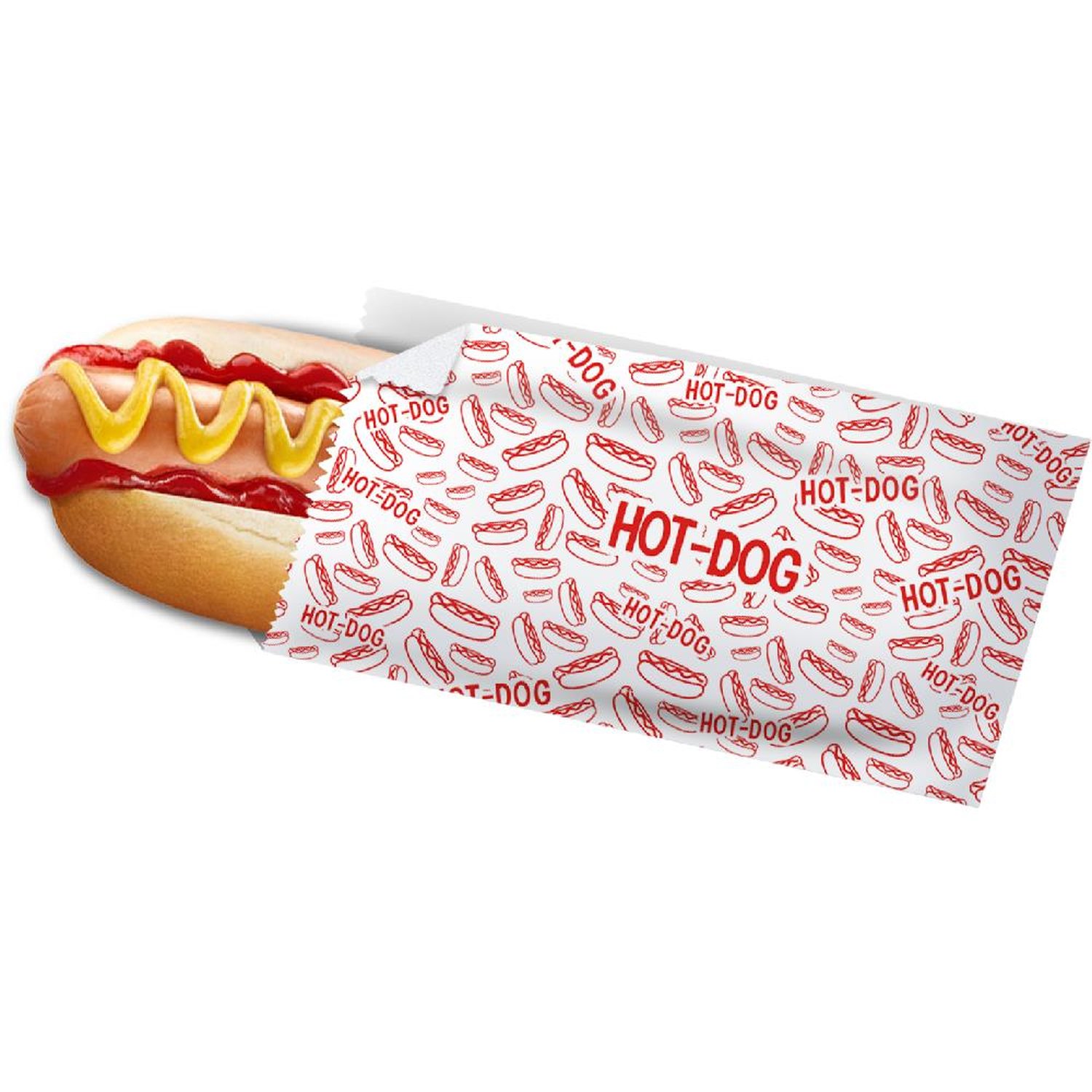 Saco Fundo Reto Ru 11X20 2 Cortes Hotdog Food Service - Embalagem com 100 unidades.