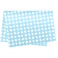 Papel De Seda Decorada 50X70Cm Xadrez Azul Claro - Embalagem com 50 unidades.