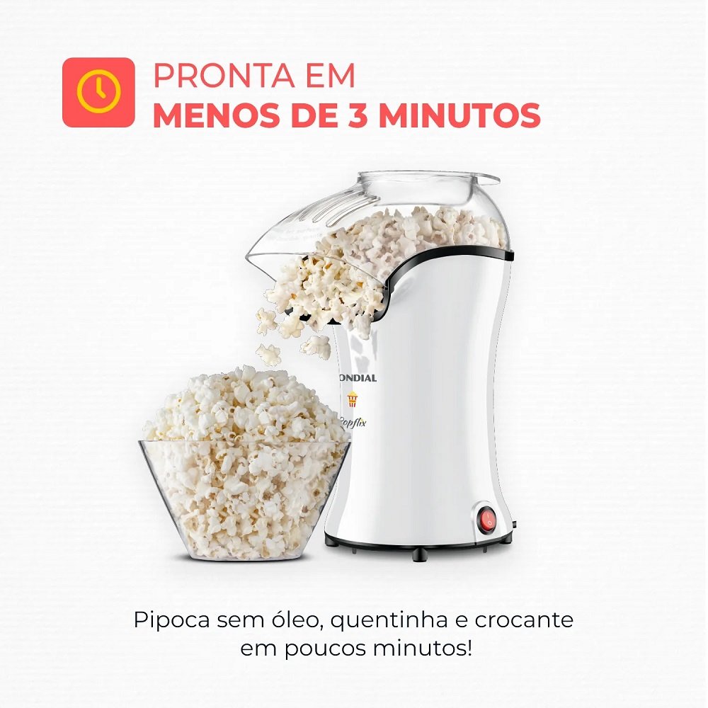 Pipoqueira Eletrica Popflix Pp-04 220v, Branco, Mondial
