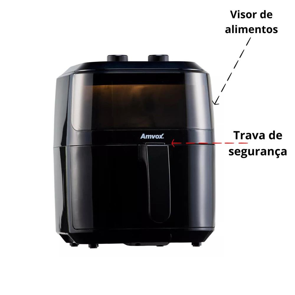 Fritadeira Elétrica Air Fryer 5l 1400w Arf1250 Amvox 110v