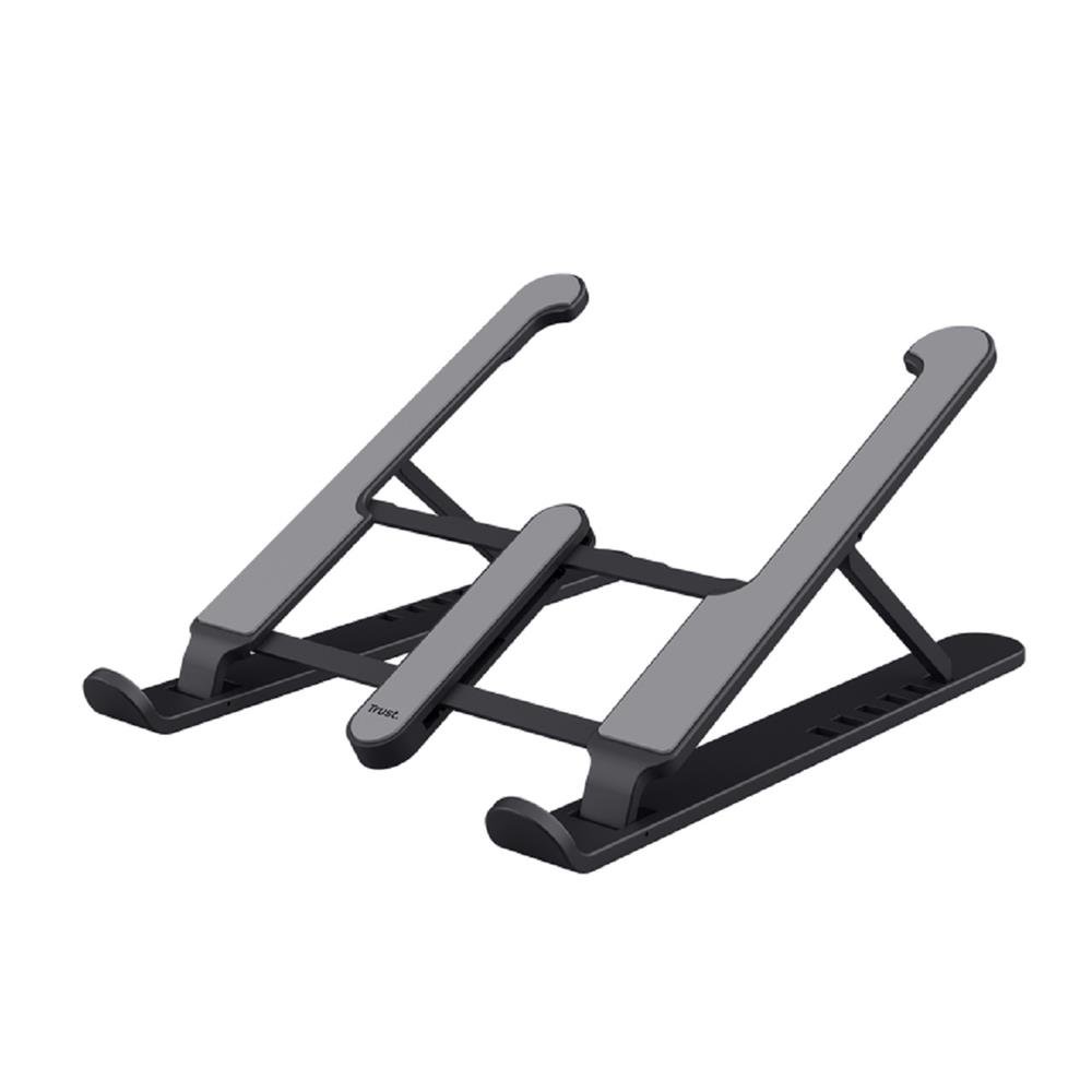 Suporte p/ Notebook Trust Primo Dobravel, ABS Metal, Ergonomico, 6 Alturas, Laptops de ate 16", Cinza