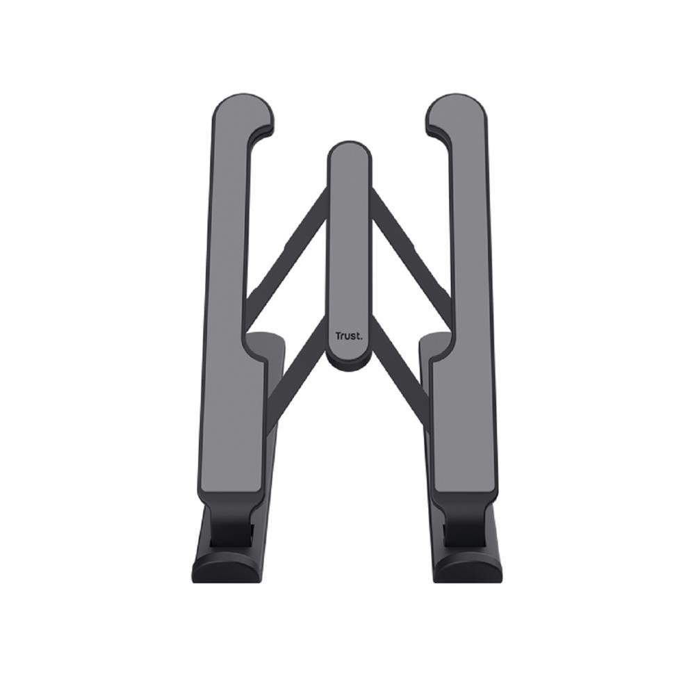 Suporte p/ Notebook Trust Primo Dobravel, ABS Metal, Ergonomico, 6 Alturas, Laptops de ate 16", Cinza