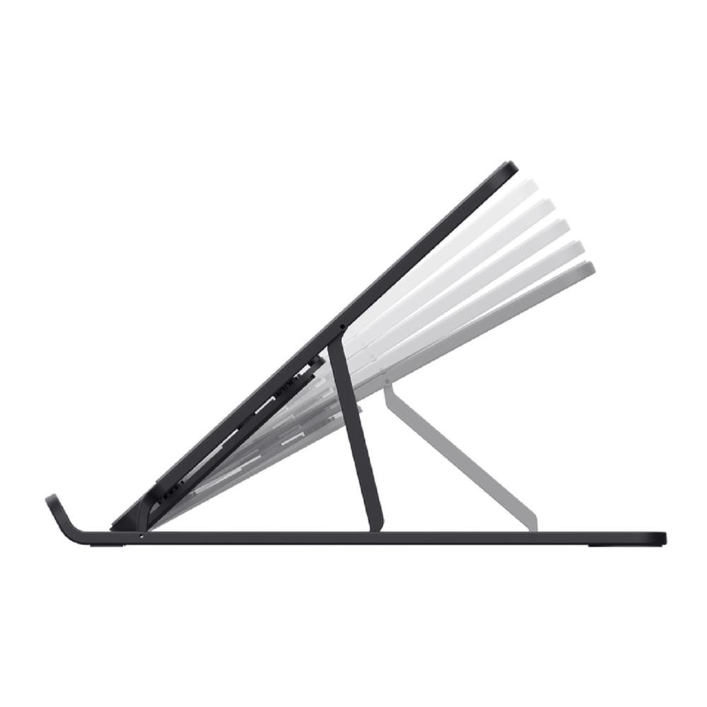 Suporte p/ Notebook Trust Primo Dobravel, ABS Metal, Ergonomico, 6 Alturas, Laptops de ate 16", Cinza