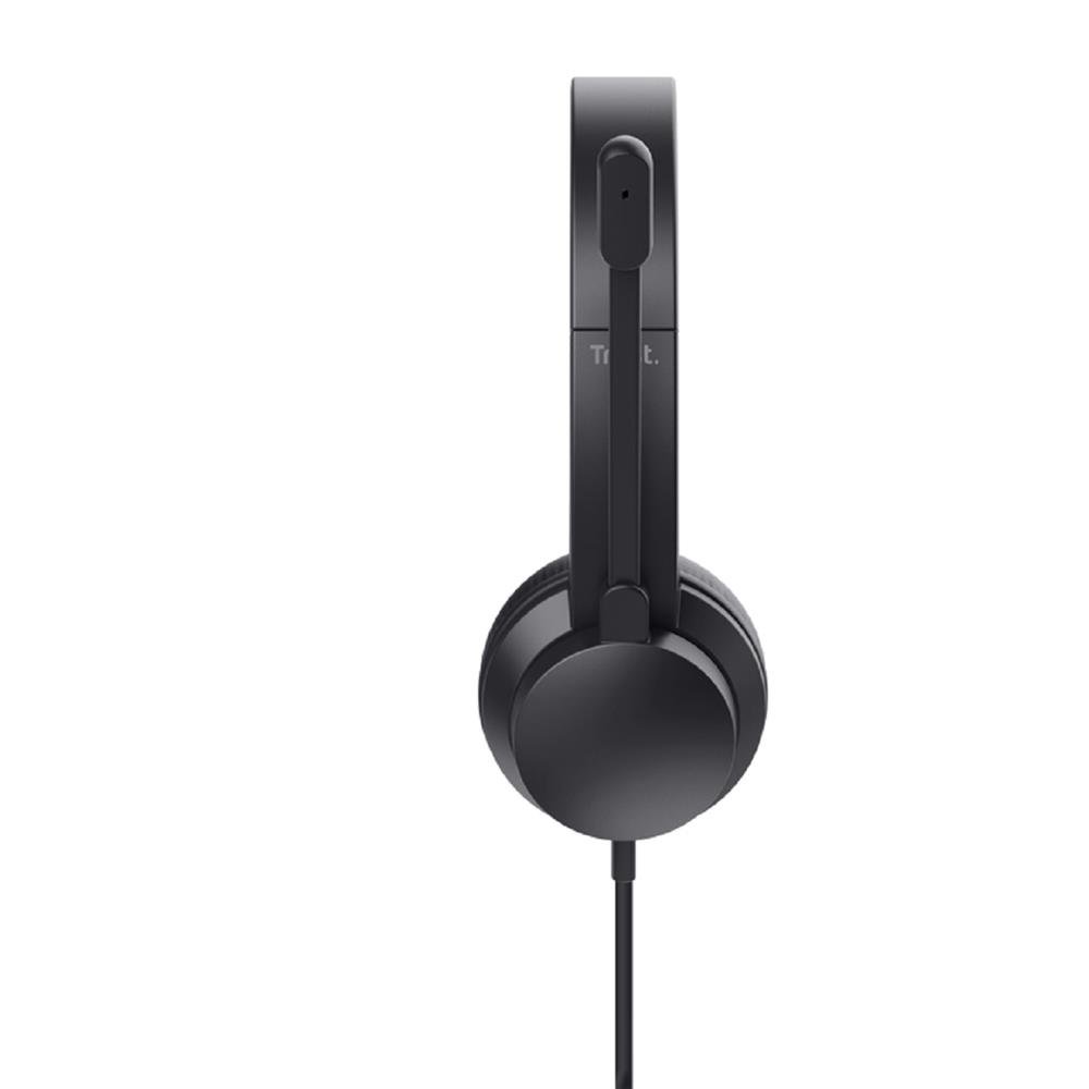 Headset Trust Ayda USB, Com Fio, Microfone, ABS, Couro Sintetico, Preto