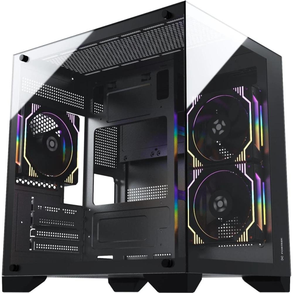 Gabinete Gamer Fortrek Clarity Preto Lateral Vidro Un.Venda: PC/1