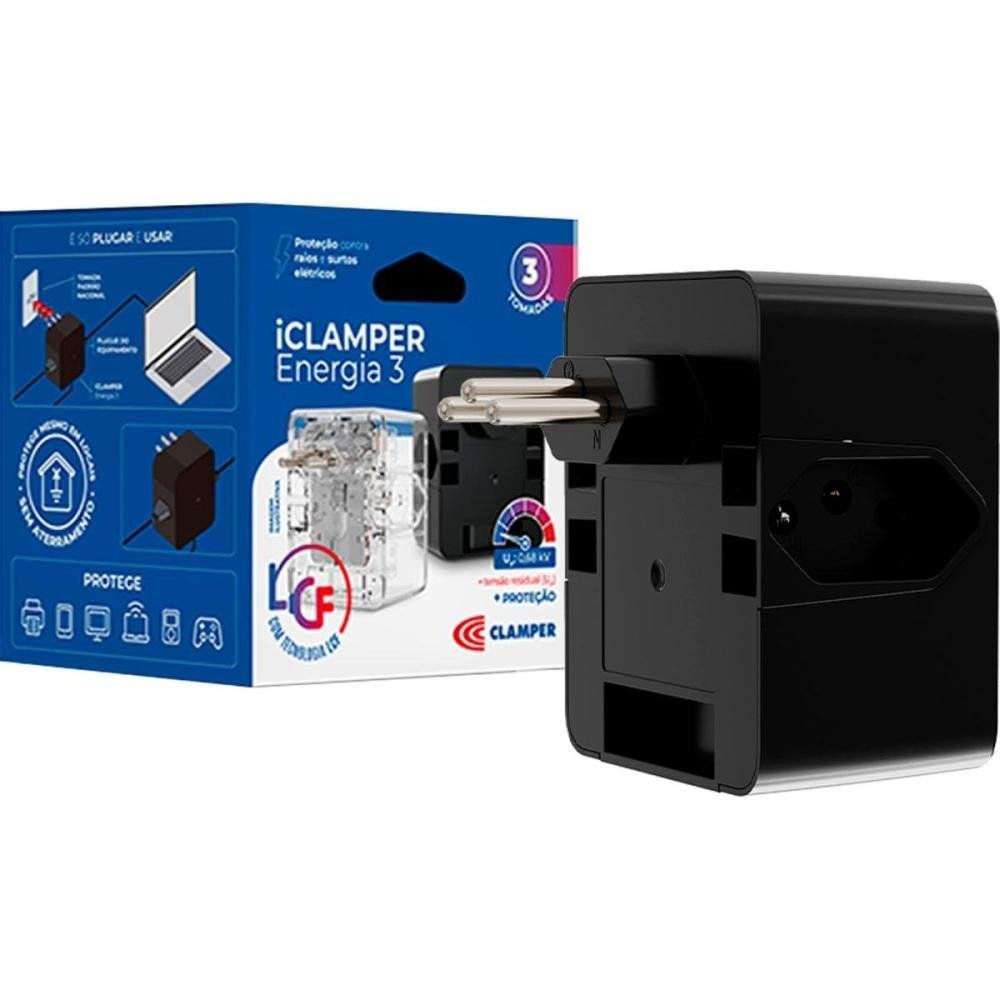 Filtro Contra Surtos DPS 3P Energia 3 Clamper Preto Un.Venda: PC/1