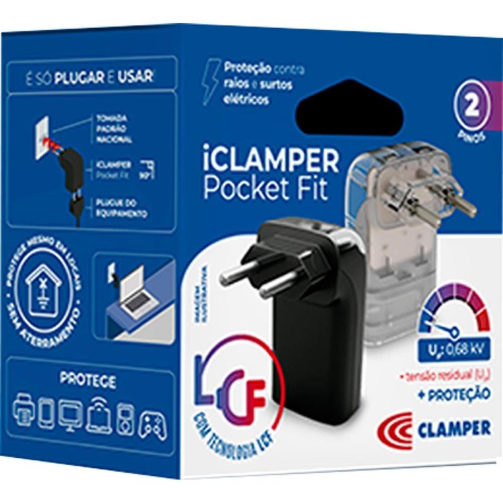Protetor Contra Surtos DPS 2P 20A Pocket Fit Clamper Transparente Un.Venda: PC/1