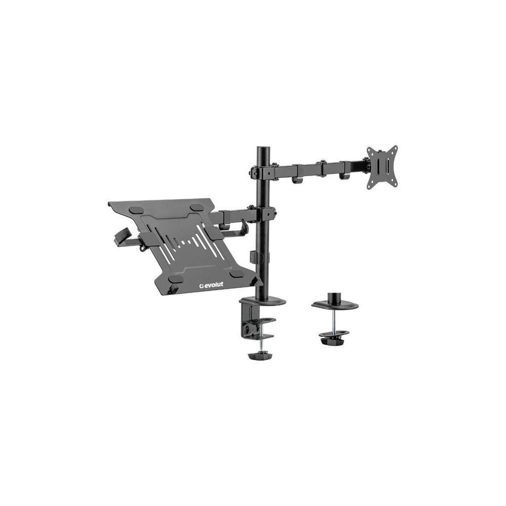 SUPORTE P/ 01 MONITOR EVOLUT DE MESA DE 17 A 32 E NOTEBOOK DE 10 A 15.6 EVOLUT.