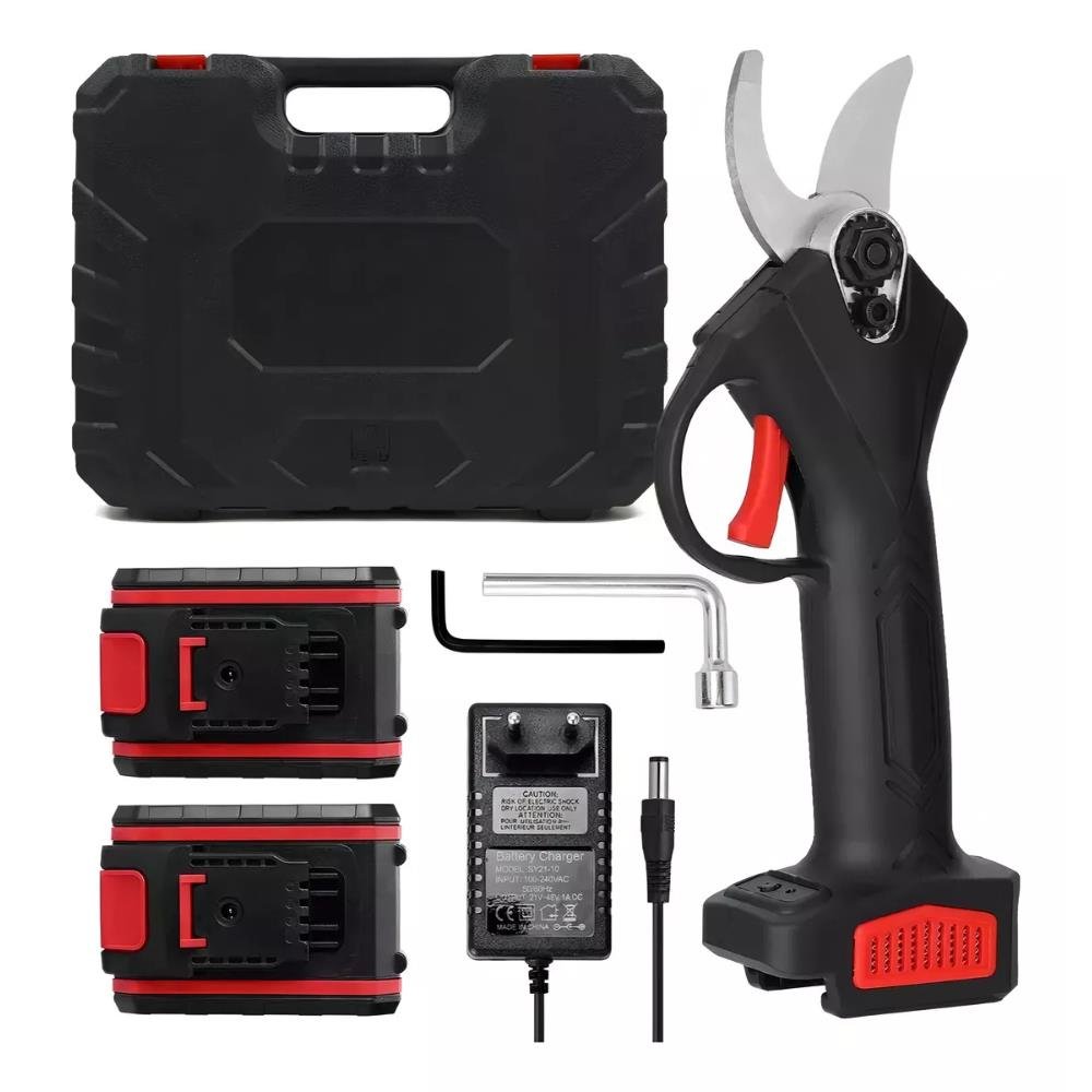 Poda Max Tesoura Poda Galho De Árvore Elétrica S/ Fio 48v 2 Baterias Cor Preto
