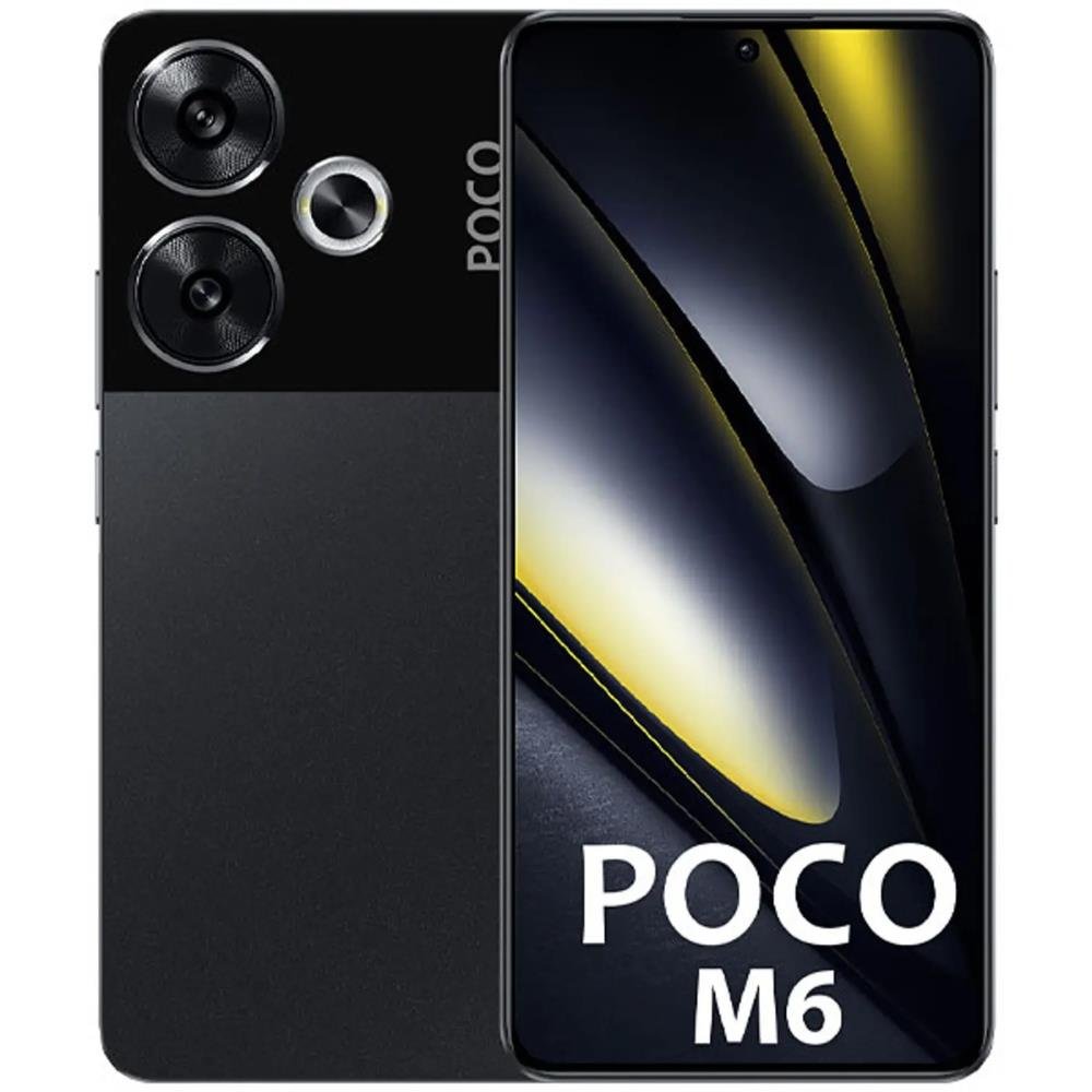 Smartphone Xiaomi Poco M6 4G Global 128GB 6GB RAM Dual SIM Tela 6.79" Preto