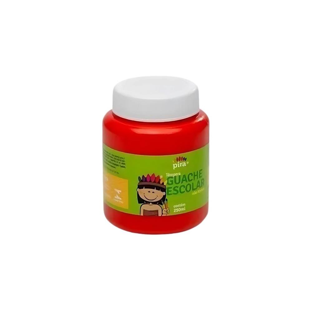 Tinta De Guache Pira Vermelho 250 Ml Ref Ge-2250