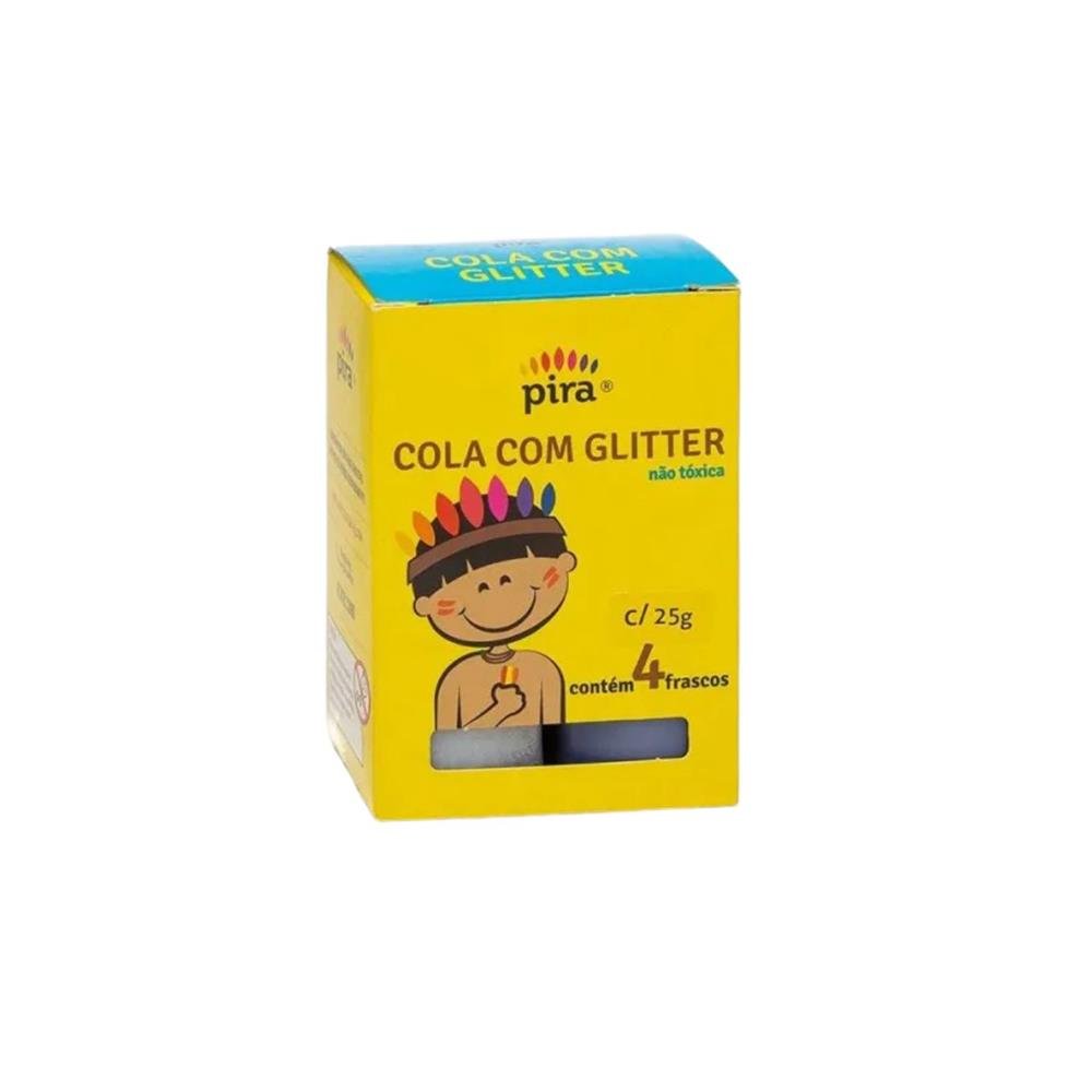 Cola Glitter Pira 25G Com 4 Cores Ref Cc-2060
