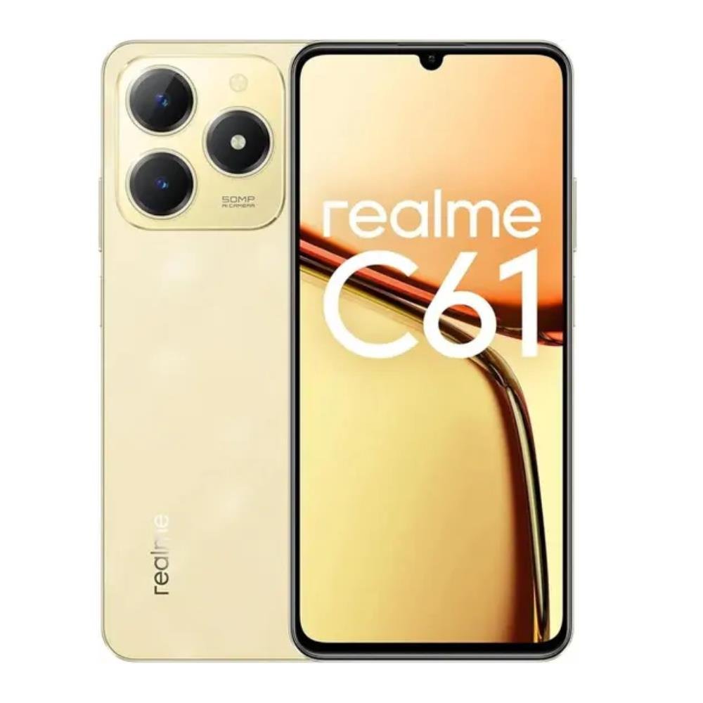 Smartphone Realme C61 RMX3930 128GB 4GB ram Dual sim Tela 6.74 - Dourado